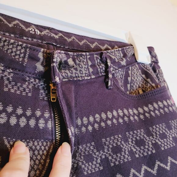 Levi's woemwns aztec geometric print grey denim leggings size 29 - Picture 7 of 14